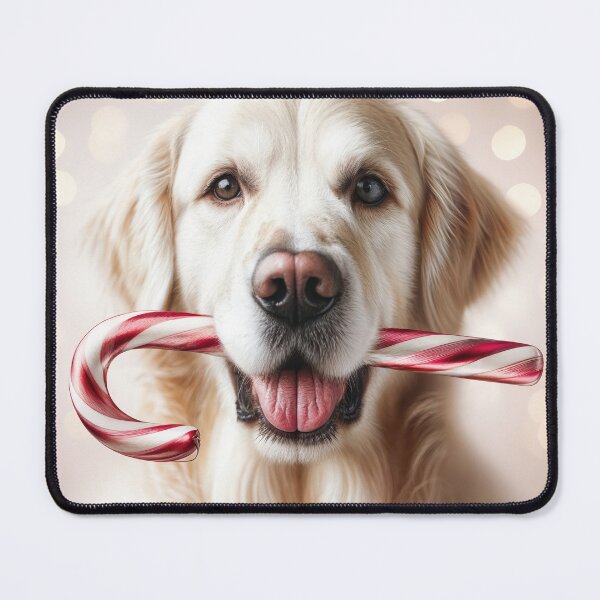 Item preview, Christmas Golden Retriever With a Candy Cane designed and sold by Maria Dryfhout.