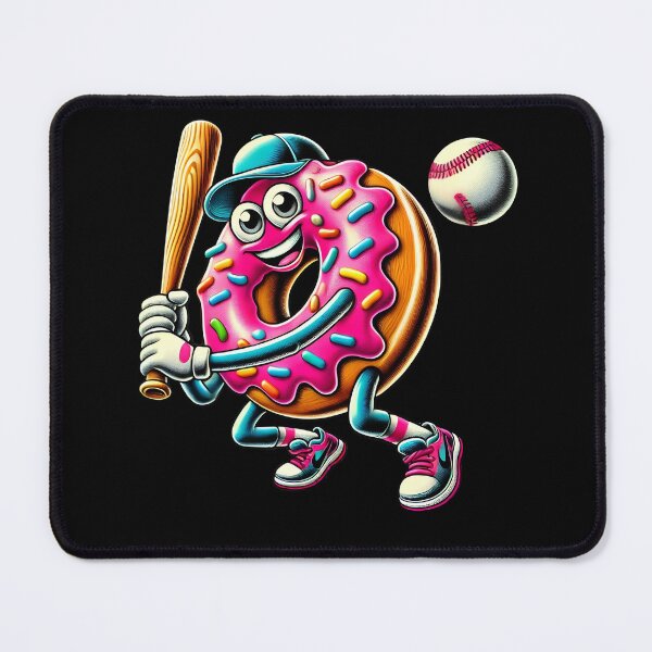 Item preview, Donut Playing Baseball Donut Lover Baseball Player designed and sold by Kimberley King Art  King Art.