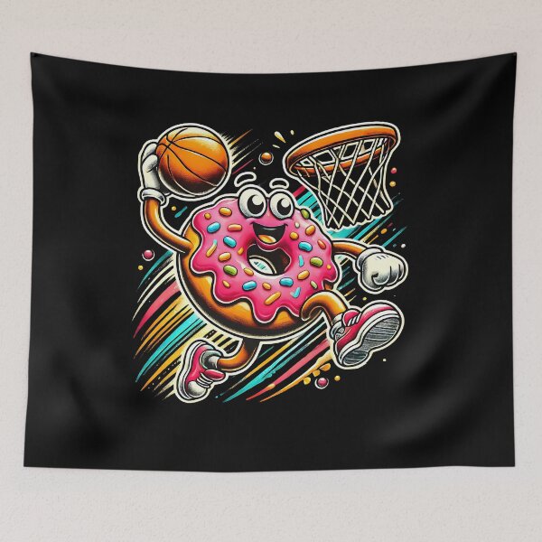 Item preview, Donut Playing Basketball Donut Lover Basketball Player designed and sold by Kimberley King Art  King Art.