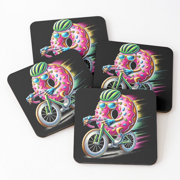 Item preview, Donut Riding Bike Biker Bike Lover Biking designed and sold by Kimberley King Art  King Art.