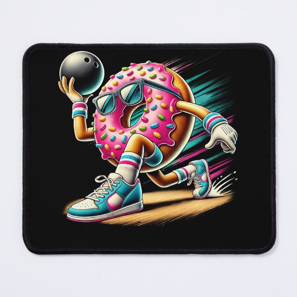 Item preview, Donut Playing Bowling Donut Lover Bowling Player designed and sold by Kimberley King Art King Art.