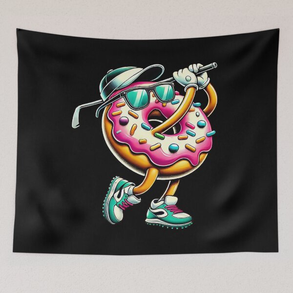 Item preview, Donut Playing Golf Donut Lover Golf Player Golfer designed and sold by Kimberley King Art  King Art.