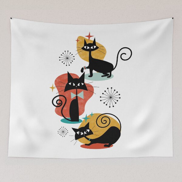 Item preview, Three Atomic Mid Century Cats designed and sold by dreamprint.