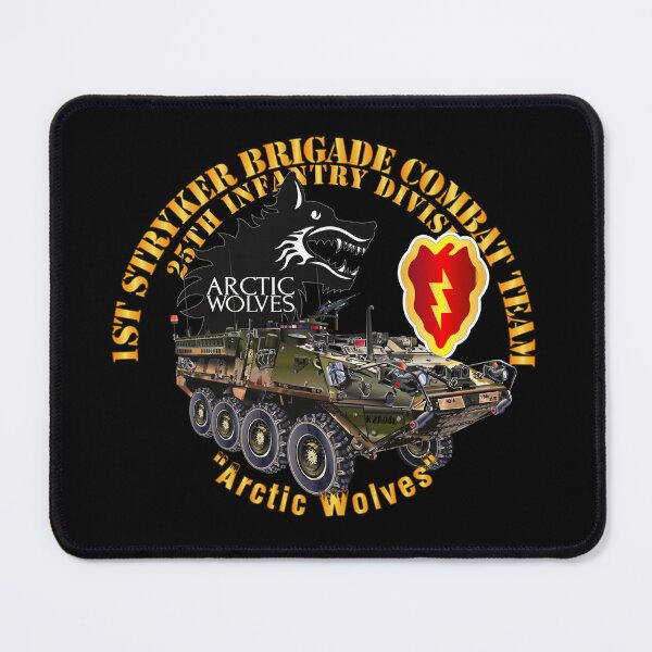 Item preview, Army - 1st Stryker Bde - 25th ID - Arctic Wolves w Stryker - SSI designed and sold by Military Insignia Products.