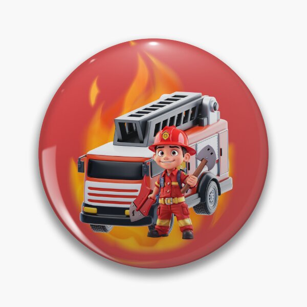 Item preview, Brave Little Firefighter with His Fire Truck designed and sold by PrintArtGraphic.