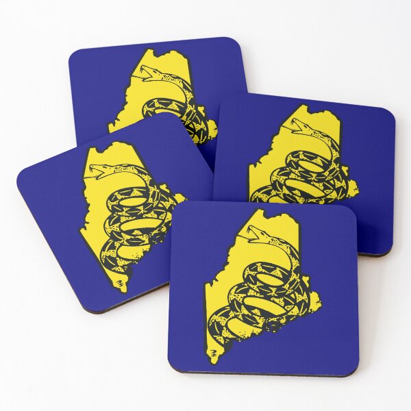 Item preview, MAINE   - Libertarian - Don't Tread On Me Gadsden Snake on MAINER Map  designed and sold by pelagio.