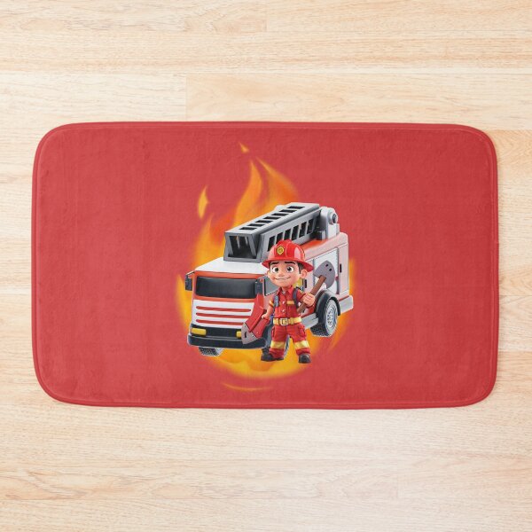 Item preview, Brave Little Firefighter with His Fire Truck designed and sold by PrintArtGraphic.