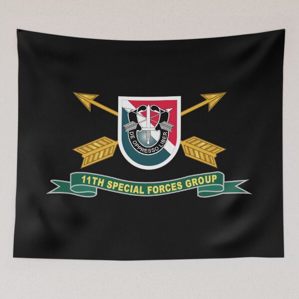 Item preview, Army - 11th Special Forces Group - Flash w Br - Ribbon X 300 designed and sold by Military Insignia Products.
