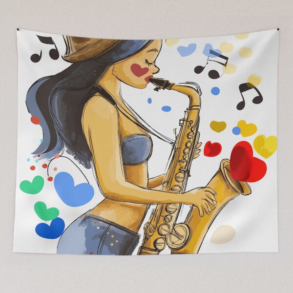 Item preview, LADY SAX designed and sold by CemDigitalArt.