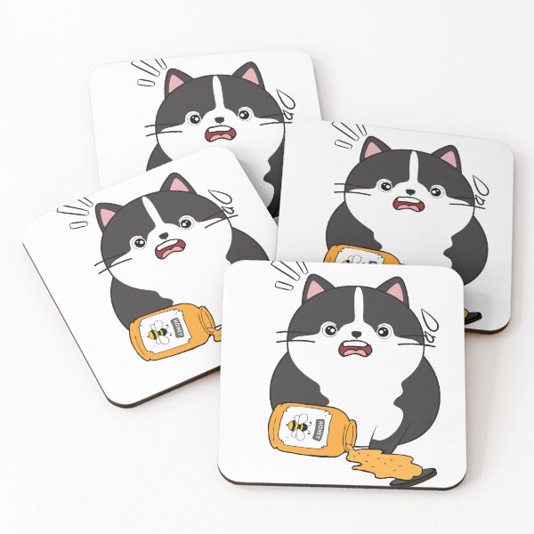 Item preview, Funny Fat Cat spilled a jar of honey designed and sold by Pet Station.