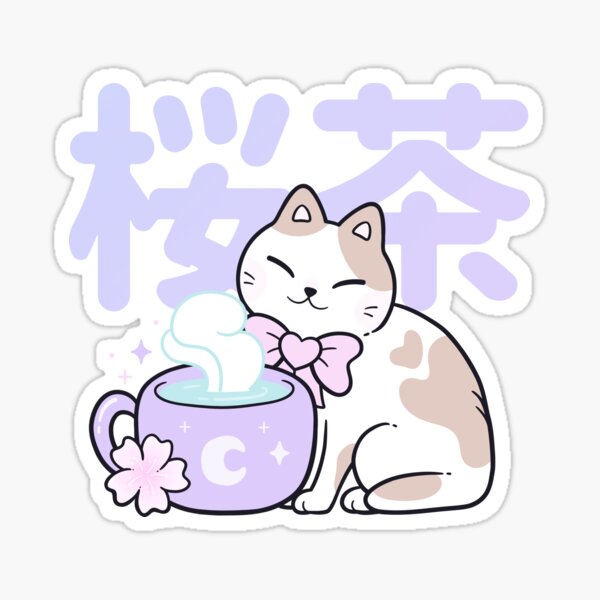 Item preview, Sakura Tea Kitty 桜茶 | Nikury designed and sold by nikury.