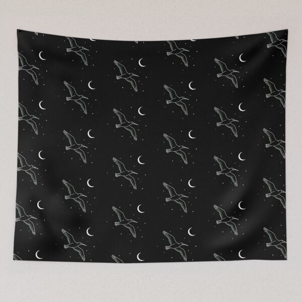Item preview, Nightjar Ninja Minimalist Bird Silhouette Urban Birding Art designed and sold by VividByAmani.