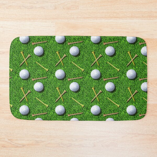 Item preview, Golf ball and tee on grass seamless pattern designed and sold by BeebooDesign.