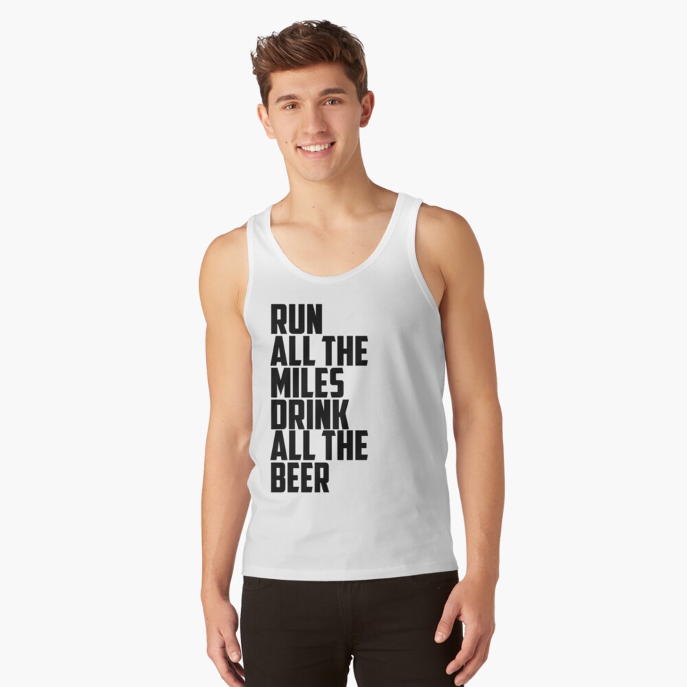 Run All The Miles Drink All The Beer Tank, Womens Workout Top, Womens Running Shirt, Workout Motivation, Funny Workout Shirt, Gym Apparel Tank Top