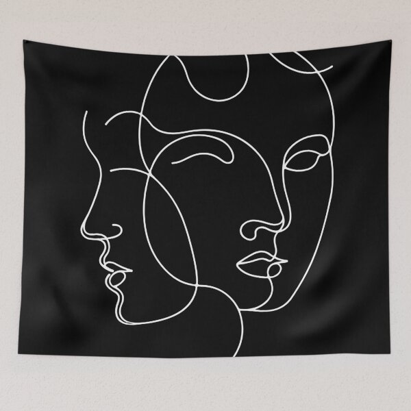 Item preview, Minimalism That Speaks Volumes - Face Out Line designed and sold by e-milka.