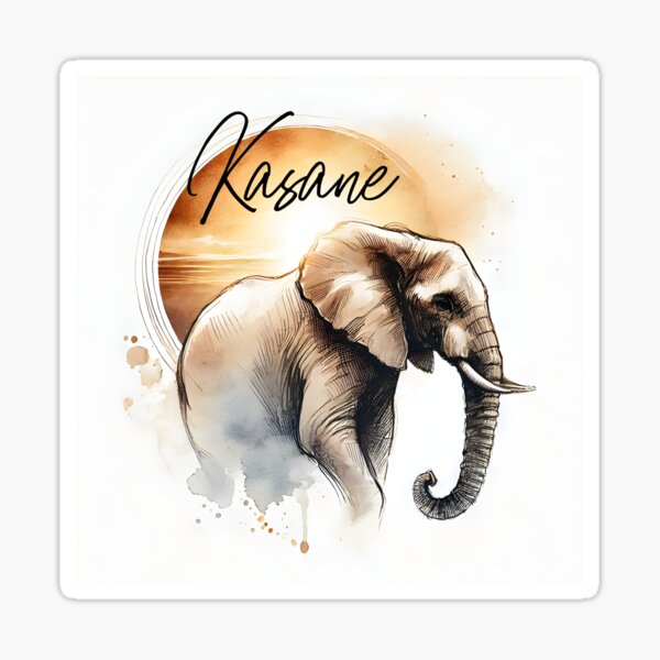 Vista previa del artículo con la obra «Botswana Kasane: donde los gigantes vagan libremente», diseñado y vendido por kalahariart.