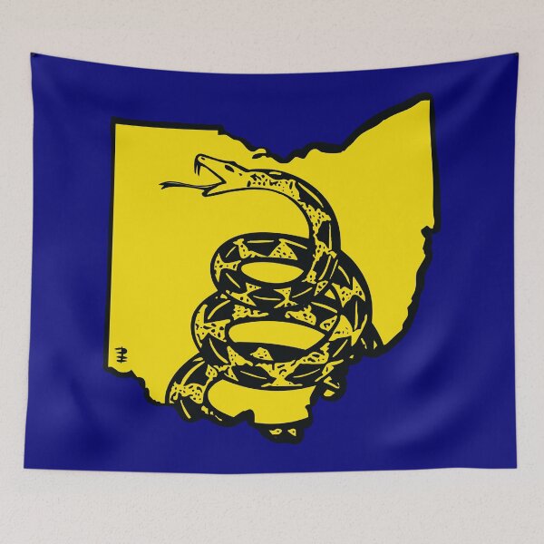 Item preview, OHIO    - Libertarian - Don't Tread On Me Gadsden Snake on OHIOAN Map  designed and sold by pelagio.
