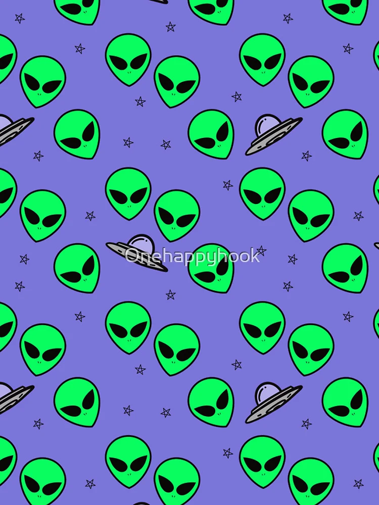 Thumbnail 5 of 5, iPhone Case, Aliens! Pattern designed and sold by Onehappyhook.