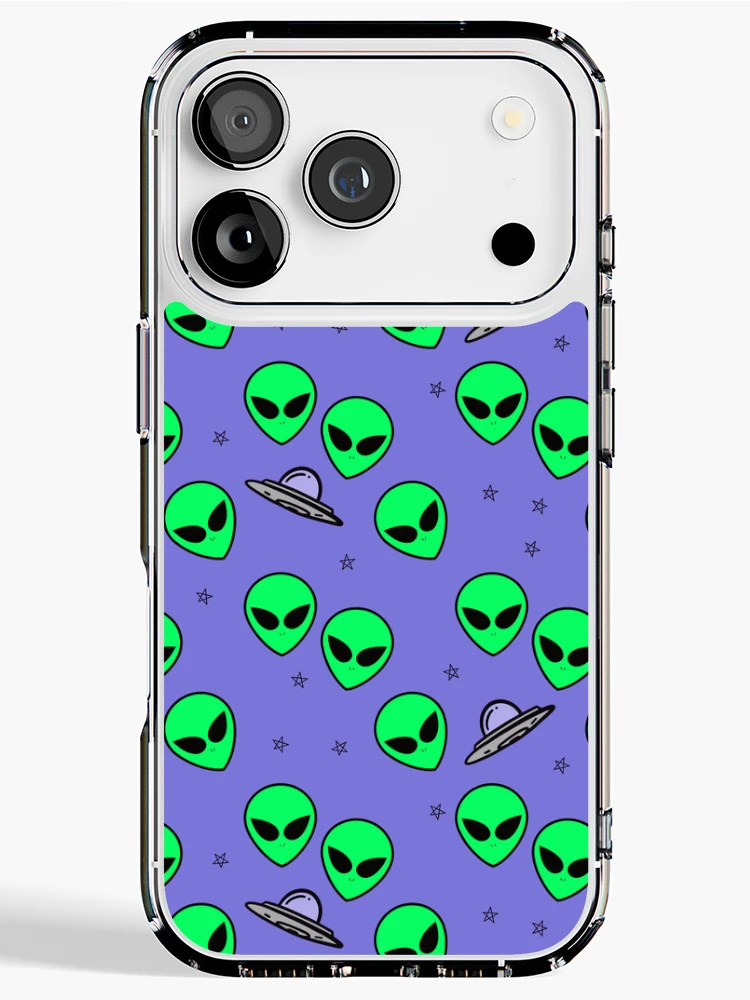 Thumbnail 1 of 5, iPhone Case, Aliens! Pattern designed and sold by Onehappyhook.