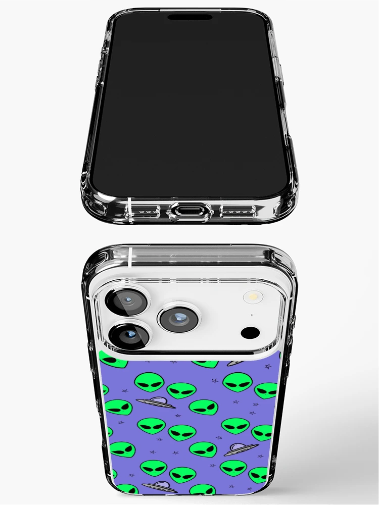 Thumbnail 3 of 5, iPhone Case, Aliens! Pattern designed and sold by Onehappyhook.