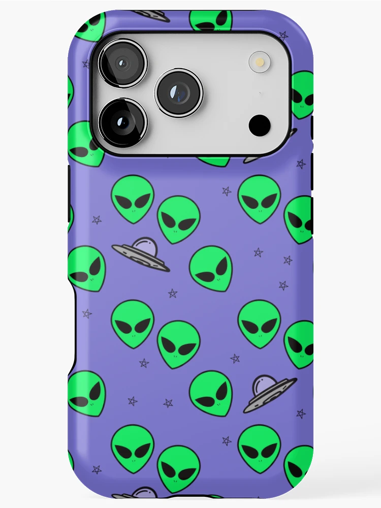 Thumbnail 1 of 4, iPhone Case, Aliens! Pattern designed and sold by Onehappyhook.