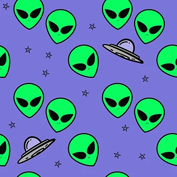 Artwork thumbnail, Aliens! Pattern by Onehappyhook