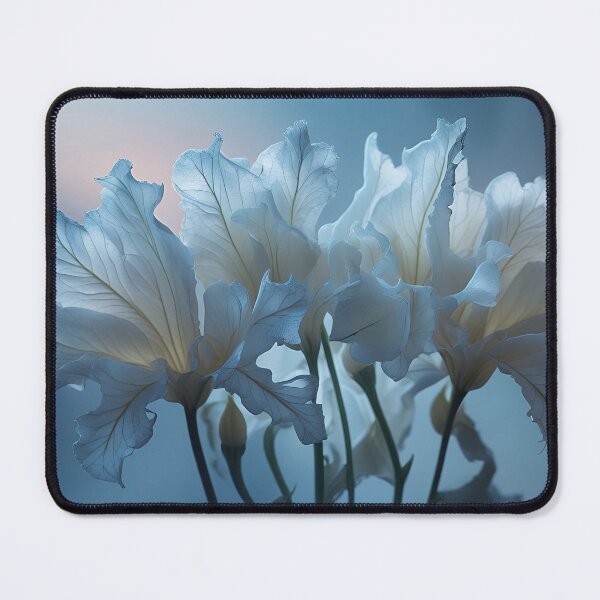 Item preview, White Iris in Blue designed and sold by Khala.