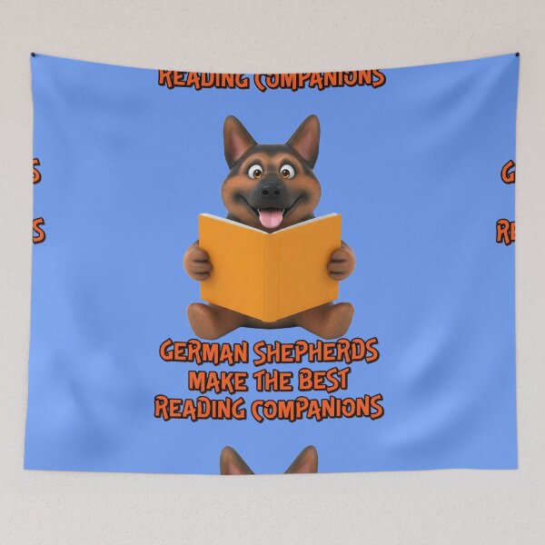 Item preview, German shepherds make the best reading companions designed and sold by AnTartstudios.