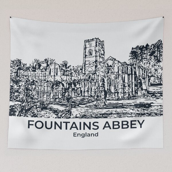 Item preview, Fountains Abbey - England designed and sold by Lakeric Cityscapes.