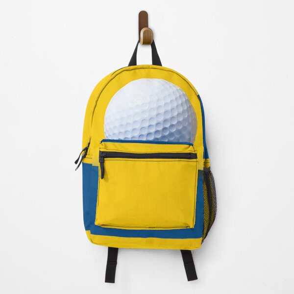 Item preview, Golf ball white on yellow blue background designed and sold by BeebooDesign.