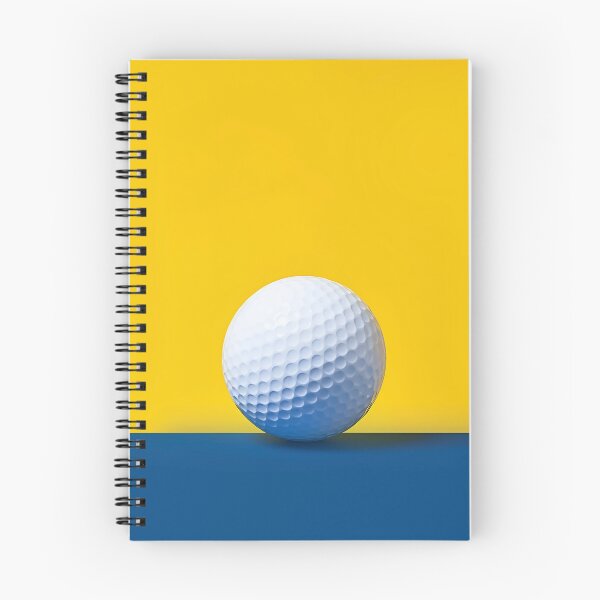 Item preview, Golf ball white on yellow blue background designed and sold by BeebooDesign.