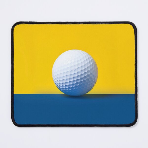 Item preview, Golf ball white on yellow blue background designed and sold by BeebooDesign.