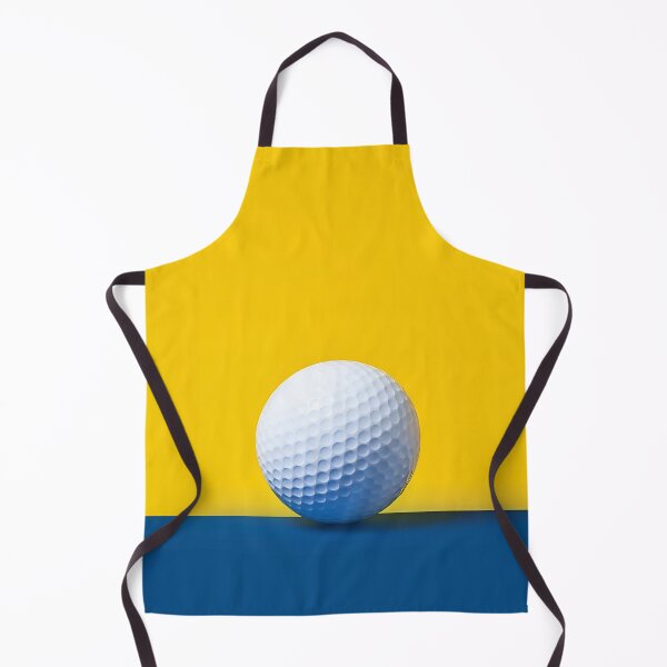 Item preview, Golf ball white on yellow blue background designed and sold by BeebooDesign.
