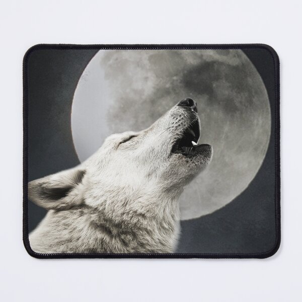 Item preview, howling wolf in front of supermoon designed and sold by Alex Sharp.