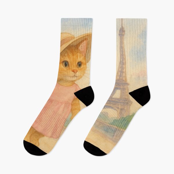 Item preview, Cat with a hat in Paris designed and sold by Mauswohn.