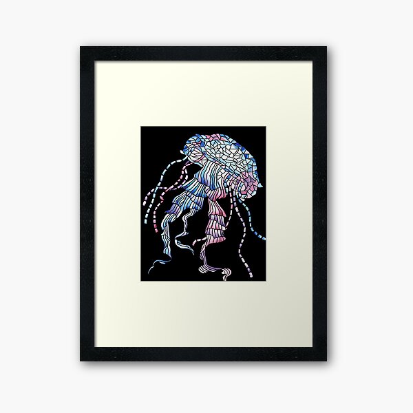 Aperçu de l'œuvre Mosaïque de méduses créée et vendue par Cobalt Blue Watercolors.