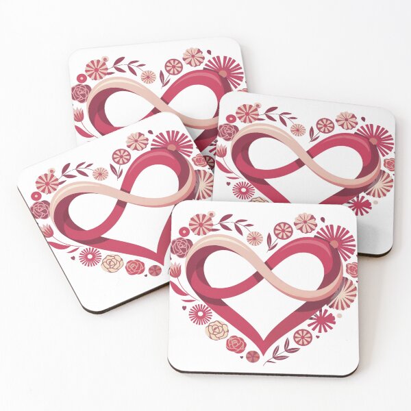 Item preview, Infinity heart floral pop art designed and sold by mAmatti.
