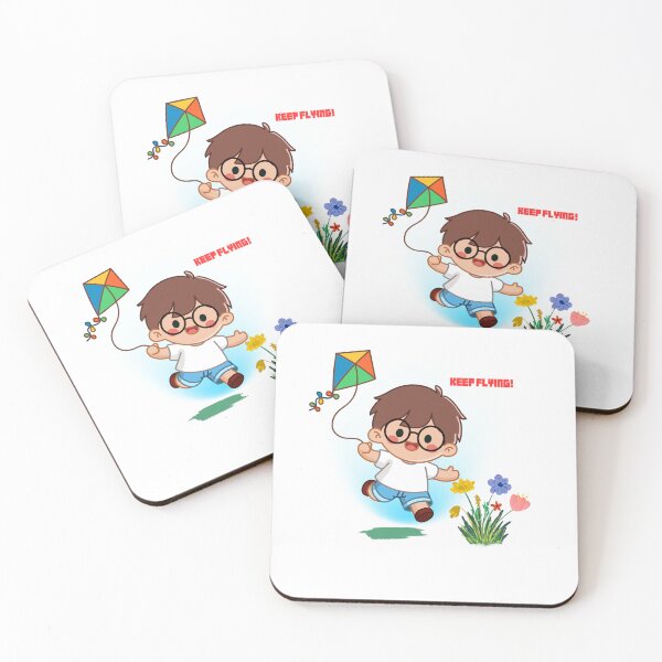Item preview, Keep Flying – Cute Boy with Kite Illustration designed and sold by Yaso studio .