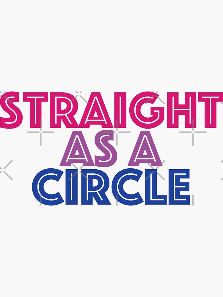 "Straight As A Circle" Sticker by Lightfield Redbubble