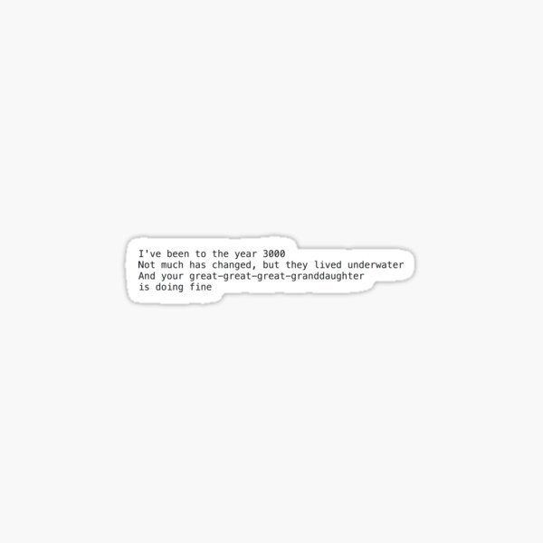 Year 3000 Sticker