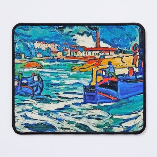 Item preview, Barges on the Seine (Bateaux sur la Seine), 1905-06, oil on canvas, Maurice Vlaminck designed and sold by CristalleLisa.