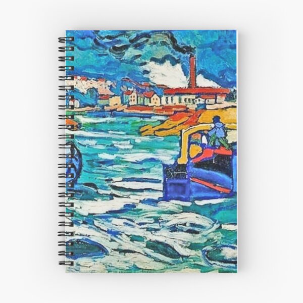 Item preview, Barges on the Seine (Bateaux sur la Seine), 1905-06, oil on canvas, Maurice Vlaminck designed and sold by CristalleLisa.