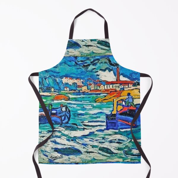 Item preview, Barges on the Seine (Bateaux sur la Seine), 1905-06, oil on canvas, Maurice Vlaminck designed and sold by CristalleLisa.