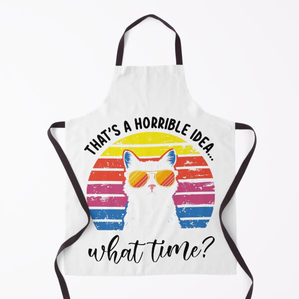 Item preview, Cool Retro Cat – 80s Sunset Vibes with Attitude - That's a Horrible Idea... What Time? designed and sold by tcvnguyen.