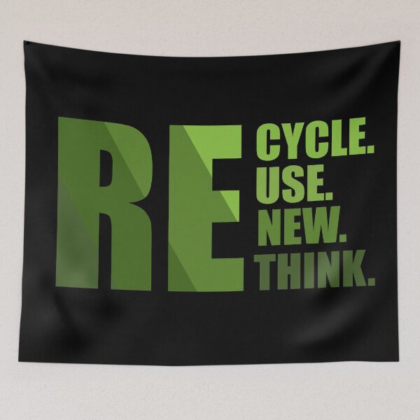 Item preview, Recycle Reuse Renew Rethink environmental protection climate awareness designed and sold by Alexaltay.