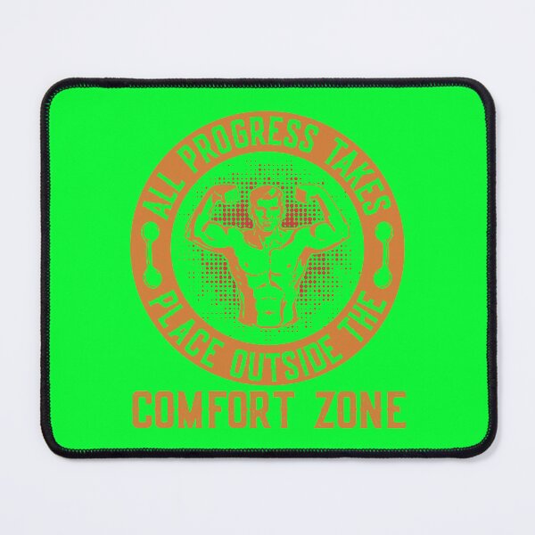 Item preview, all progress takes place outside the comfort zone, progress, comfort zone, outside, the comfort zone, all progress, outside the comfort zone, place designed and sold by happinesproject.
