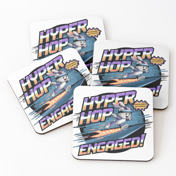 Item preview, Hyper Hop Engaged – Retro Gamer Bunny Speed Boost designed and sold by NaturePixel.