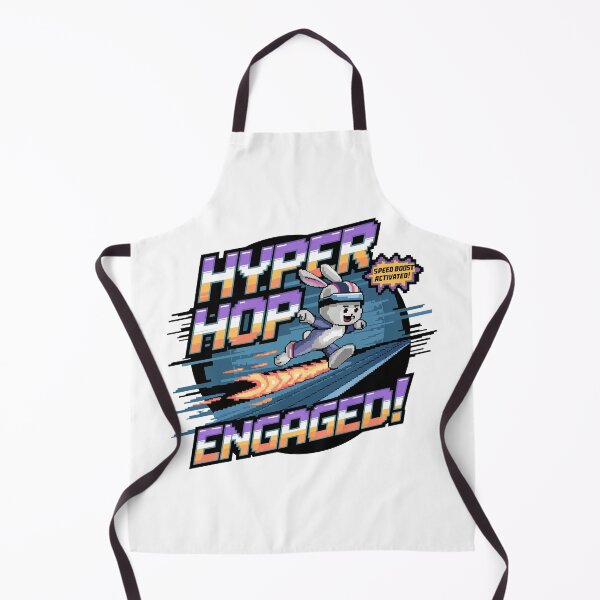 Item preview, Hyper Hop Engaged – Retro Gamer Bunny Speed Boost designed and sold by NaturePixel.