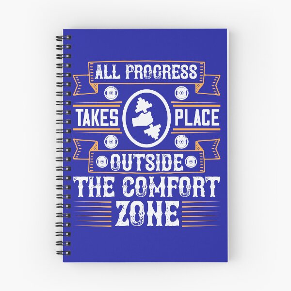 Item preview, all progress takes place outside the comfort zone, progress, comfort zone, outside, the comfort zone, all progress, outside the comfort zone, place designed and sold by happinesproject.