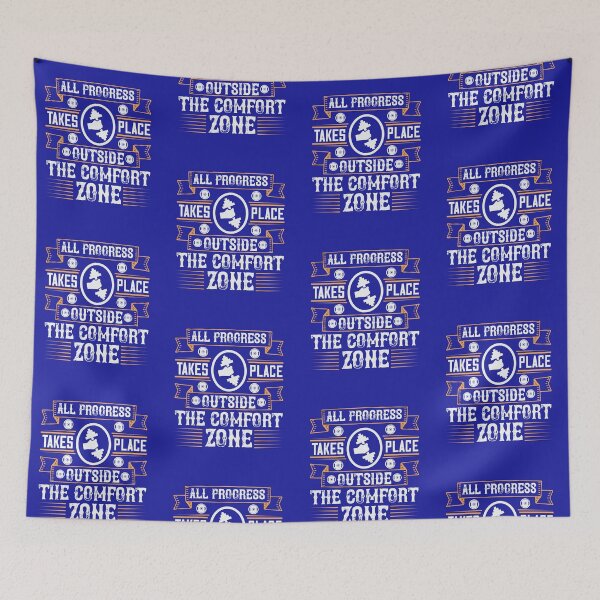 Item preview, all progress takes place outside the comfort zone, progress, comfort zone, outside, the comfort zone, all progress, outside the comfort zone, place designed and sold by happinesproject.